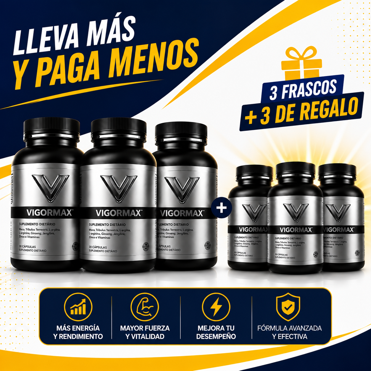 ⚡ VigorMax Potencia Extrema™ 🔥 Máxima Energía y Rendimiento Masculino 🔥